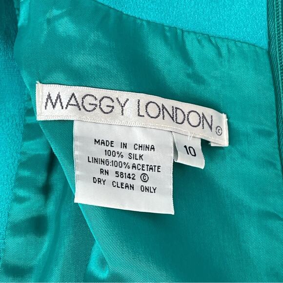 Maggy London Wrap Front Midi Length Dress Size 10 Like new - Picture 10 of 10